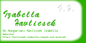 izabella havlicsek business card